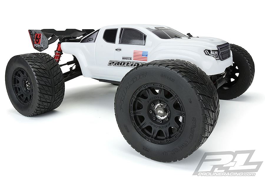 Proline Street Fighter 3.8 Belted Tires Mounted On Raid Black Wheels 8X32 Hex 17mm