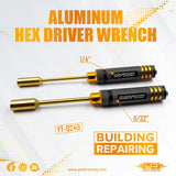 Yeah Racing Aluminum Lock Nut Driver Wrench Combo Set 1/4,11/32 For Rc Car / Rc10