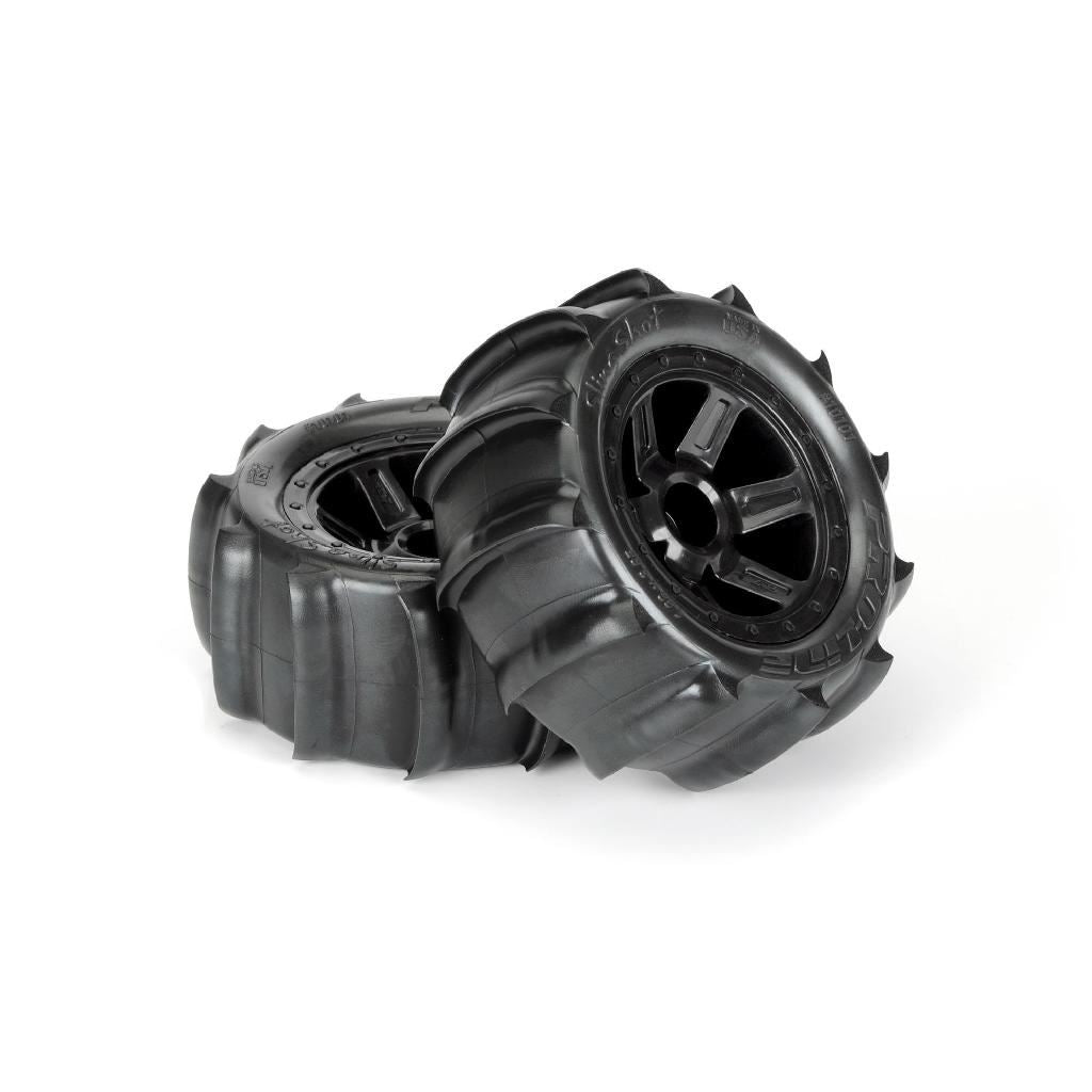 Proline 1/16 Sling Shot Fr/Rr 2.2In Sand Tires Mounted 12mm Blk Despe