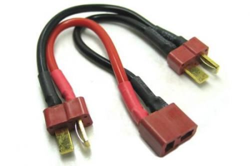 Etronix Deans 2S Battery Hamess For 2 Packs In Series 14Awg Silicine