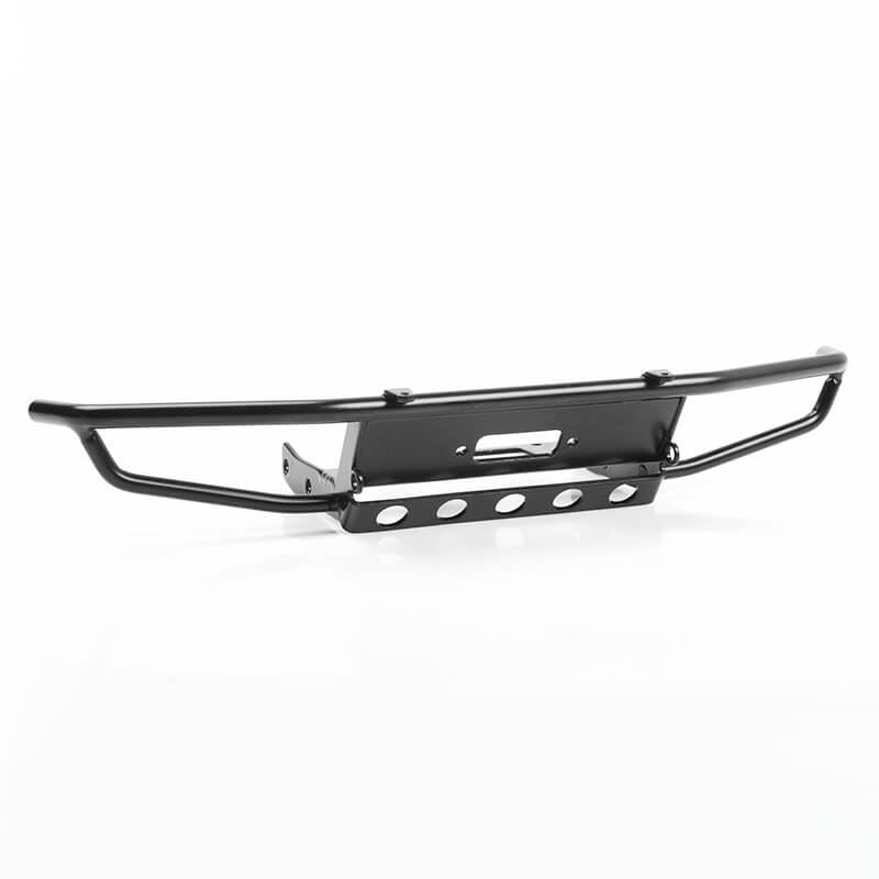 RC4WD GUARDIAN STEEL FRONT WINCH BUMPER W/IPF LIGHTS FOR AXIAL 1/10 SCX10 II UMG10 (BLACK)