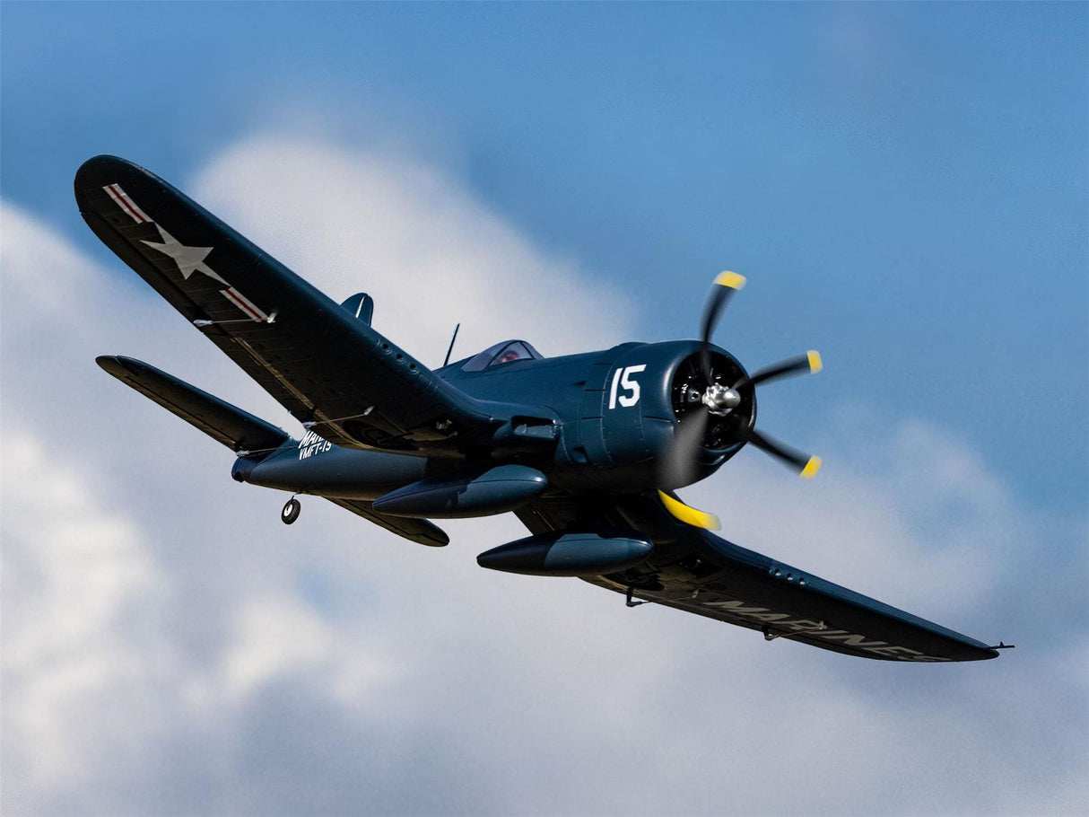 E Flite F4U-4 Corsair 1.2m BNF Basic with AS3X and SAFE Select