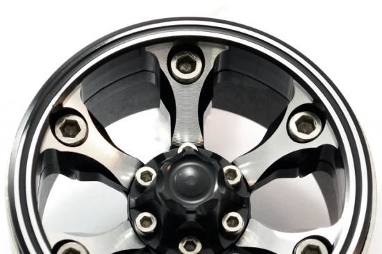 FASTRAX 1.9" HEAVY DUTY 6-SPOKE ALLOY BEADLOCK WHEELS (x2)