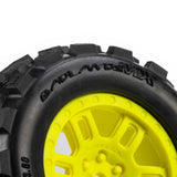Pro-Line 1/16 Badlands Mx Front/Rear Mt Tires Mounted 12Mm Yellow Spl