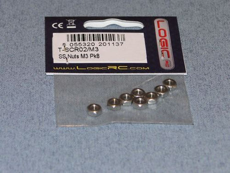 RACTIVE SS Nuts M3 Pk8