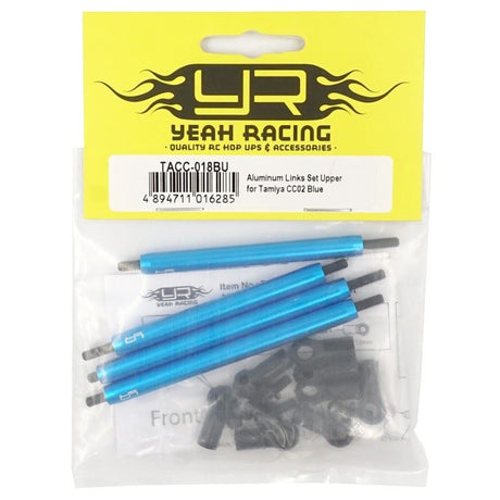 Yeah Racing Aluminum Upper Link Set for Tamiya CC02 Blue
