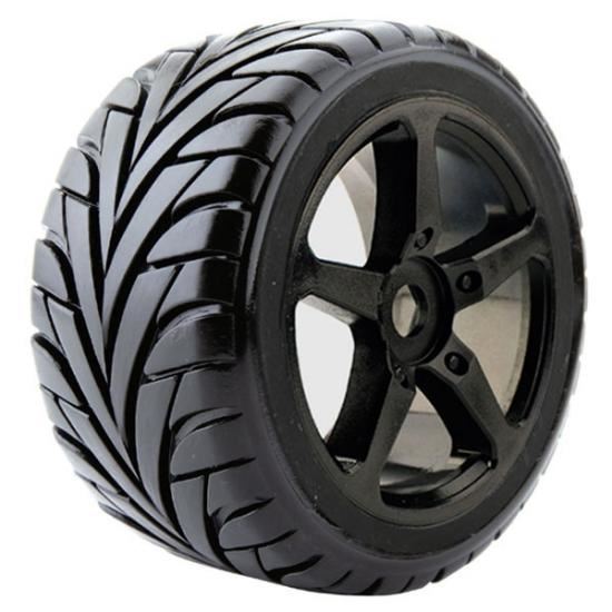 FASTRAX 1:8 TRUGGY EAGLE MTD 5-SPOKE BK CHROME 0 OFFSET(PR)