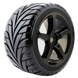 FASTRAX 1:8 TRUGGY EAGLE MTD 5-SPOKE BK CHROME 0 OFFSET(PR)