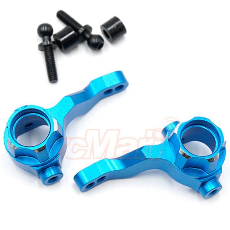Yeah Racing Aluminum Front Steering Knuckle Set For Tamiya M07 Blue