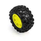 Pro-Line 1/16 Badlands Mx Front/Rear Mt Tires Mounted 12Mm Yellow Spl