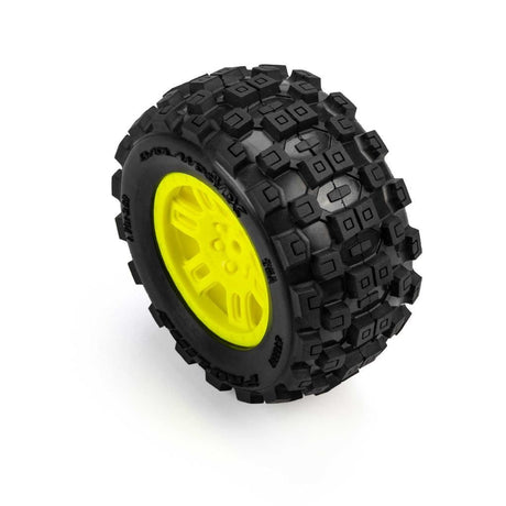 Pro-Line 1/16 Badlands Mx Front/Rear Mt Tires Mounted 12Mm Yellow Spl
