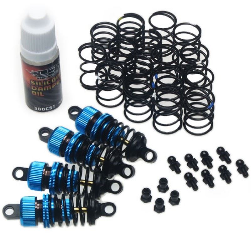 Yeah Racing Shock-Gear 50mm Damper Set for 1/10 RC Touring M-Chassis Car Blue
