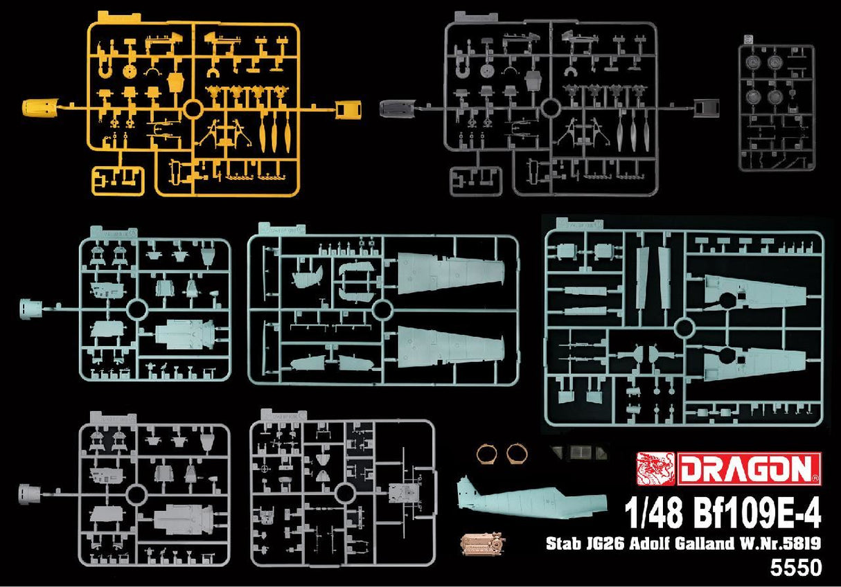 Dragon 1/48 Bf109E-4 Wwii German Fighter Plane
