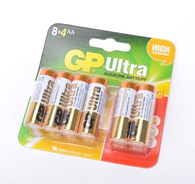 Schumacher GP Alkaline AA Pencell; Card 8 + 4