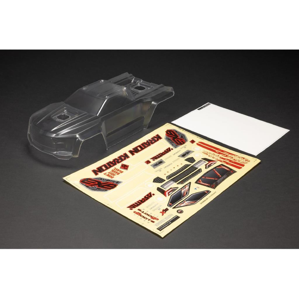 Arrma 1/8 Clear Body With Decals: Kraton 6S Blx V6 Body