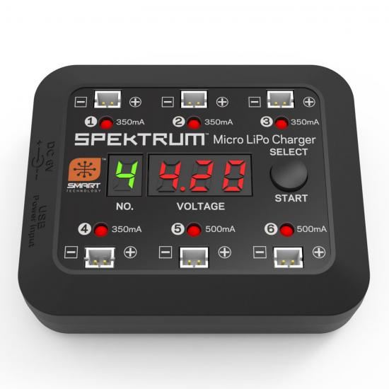 Spektrum Micro 6 Port DC/USB 1S LiPo Charger (SPMXC1060)