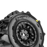 Pro-Line 1/16 Dumont Front/Rear Paddle Tires Mounted 12Mm Black Split