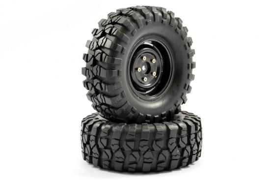 FASTRAX 1:10 CRAWLER SAWBLOCK 1.9 SCALE STEEL WHEEL &#248;108MM (BLACK)