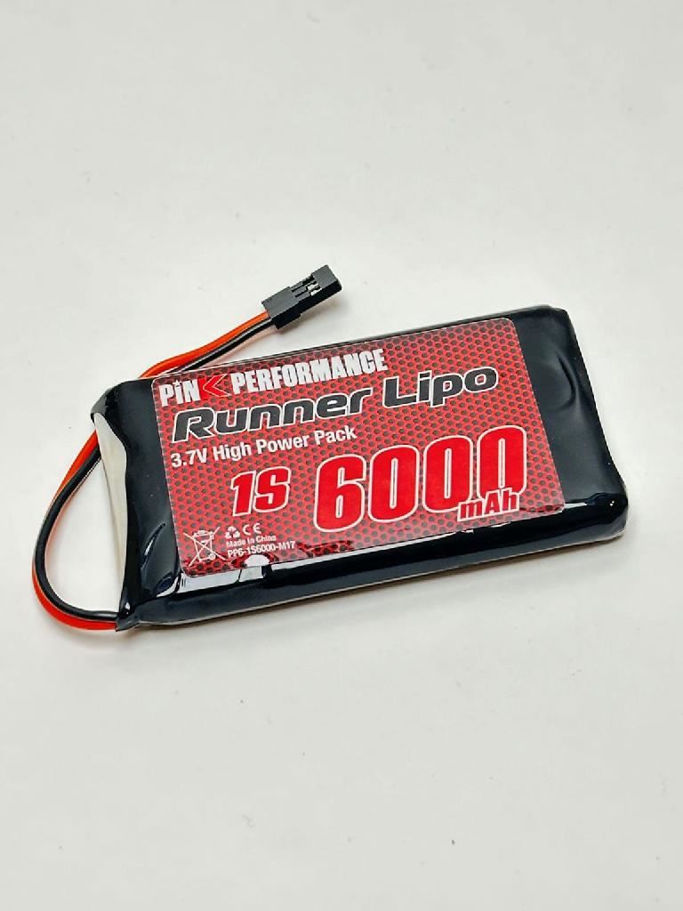 Pink Runner Tx Lipo 1S 3.7V-6000 (85X50X12Mm)