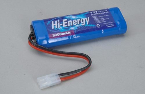 Hi-Energy 7.2V 3300mAh Ni-MH Pk Tamiya Conn. Approx size. 140mm*45mm*25mm 387g