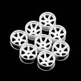 Yeah Racing Plastic Wide Rim Set (Offset 0 +1 +2 +3) White For 1/28 AWD Mini-Z