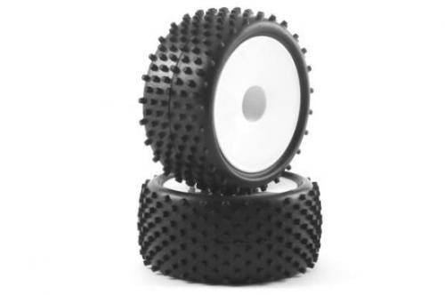 Fastrax 1/10th Mounted Buggy Tyres Lp 'Stub' Rear
