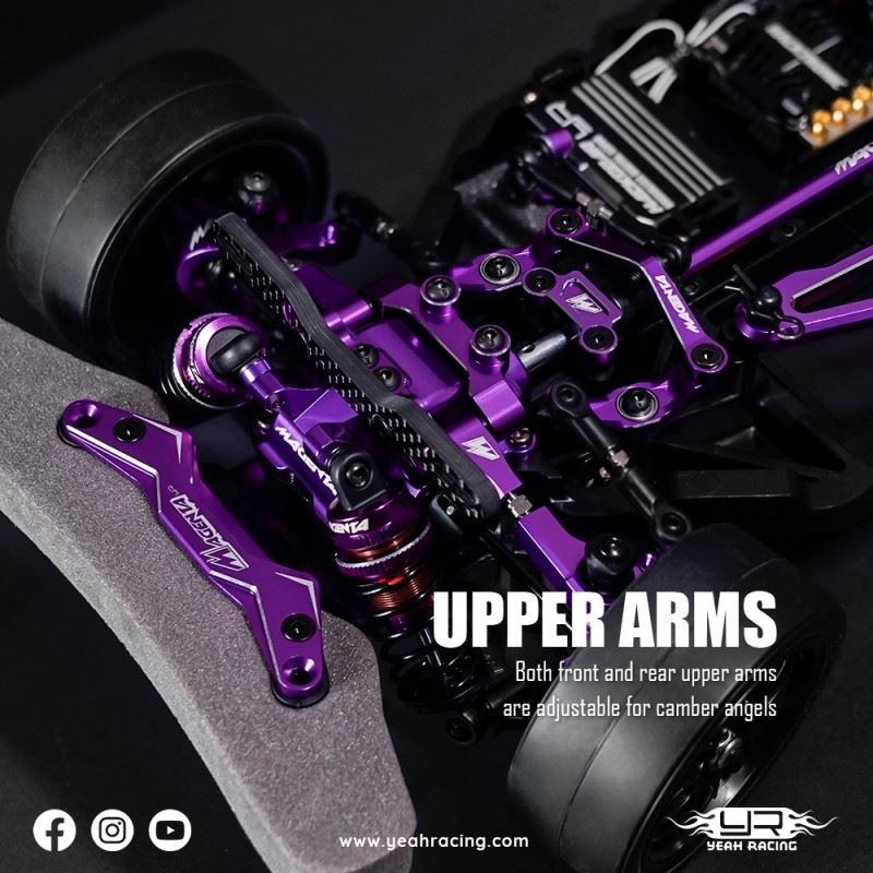 Yeah Racing Magenta Aluminum Conversion Kit For Tamiya Tt02 Purple