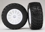 Traxxas Tires & Wheels, Assembled, Glued (White Wheels, Bfgoodrich R