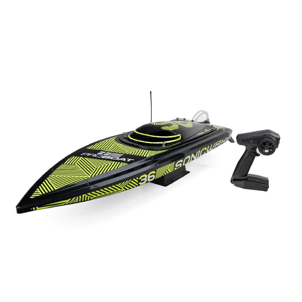 Proboat Sonicwake 36In V3 Self-Righting V-Hull Boat Rtr, Black