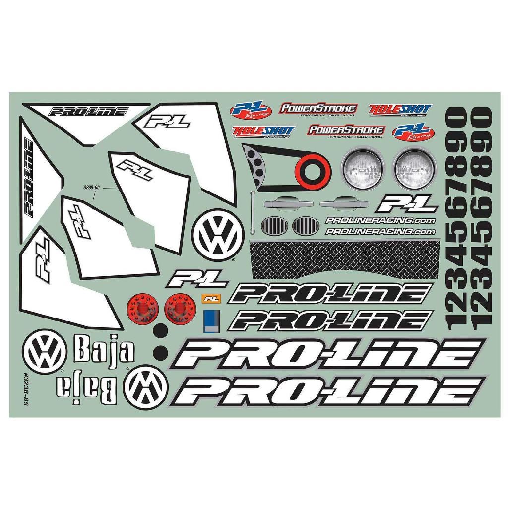 Proline 1/10 Vw Full Fender Baja Bug Clear Body: Short Course
