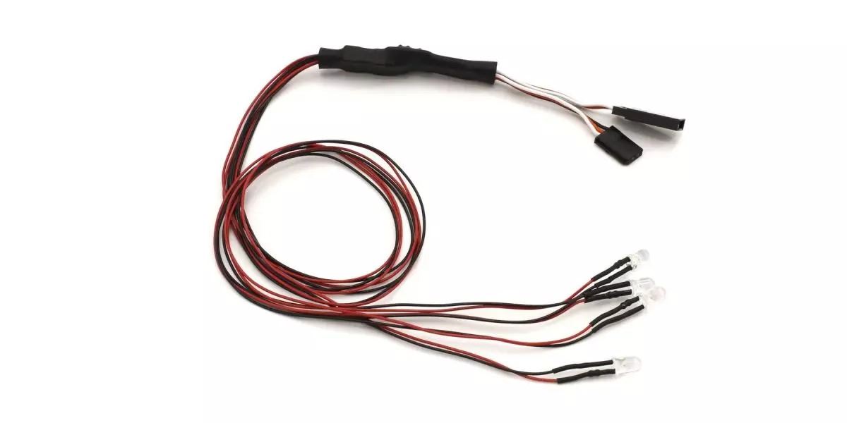 Kyosho Led Light Unit Diam=5/L=400/Clear&Red (4 Bulbs)