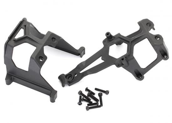 TRAXXAS Chassis supports, front & rear/ 3x12mm BCS (4)/ 3x15mm CS (4