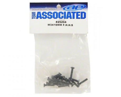 Team Associated M3 X 16mm Flat Head Hex Screws (10)