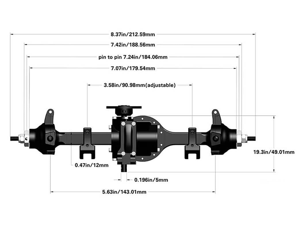 Rc4Wd Blackwell Scale Machined Axle V2 (Front)