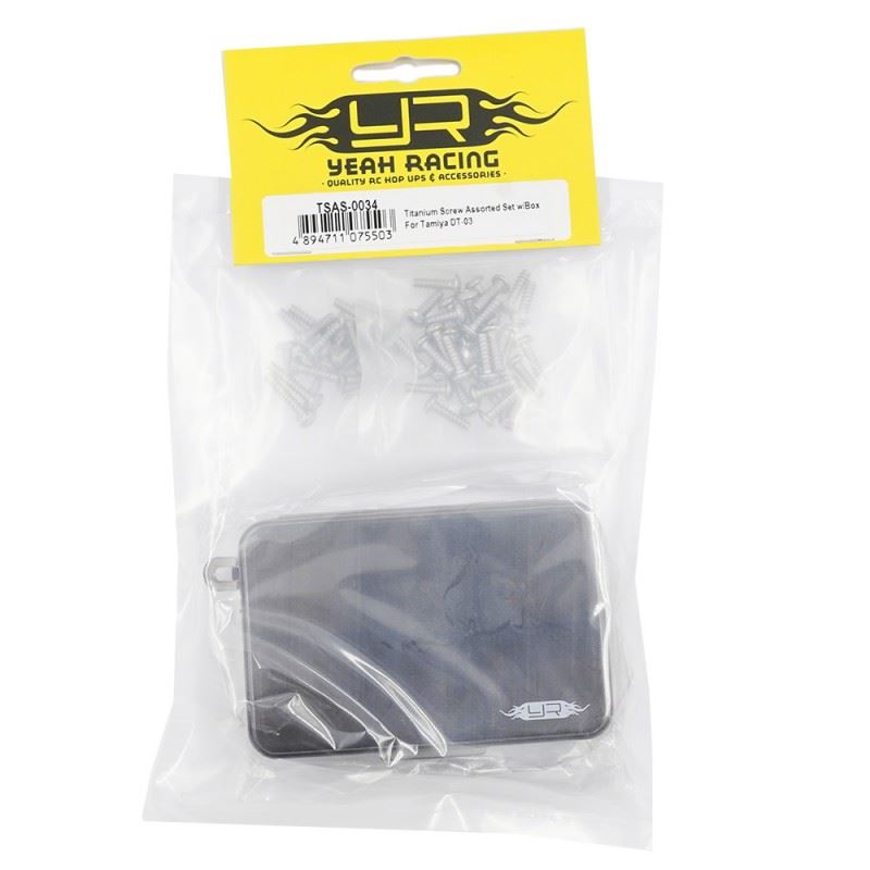 Yeah Racing Titanium Screw Assorted Set W/Box For Tamiya Dt-03