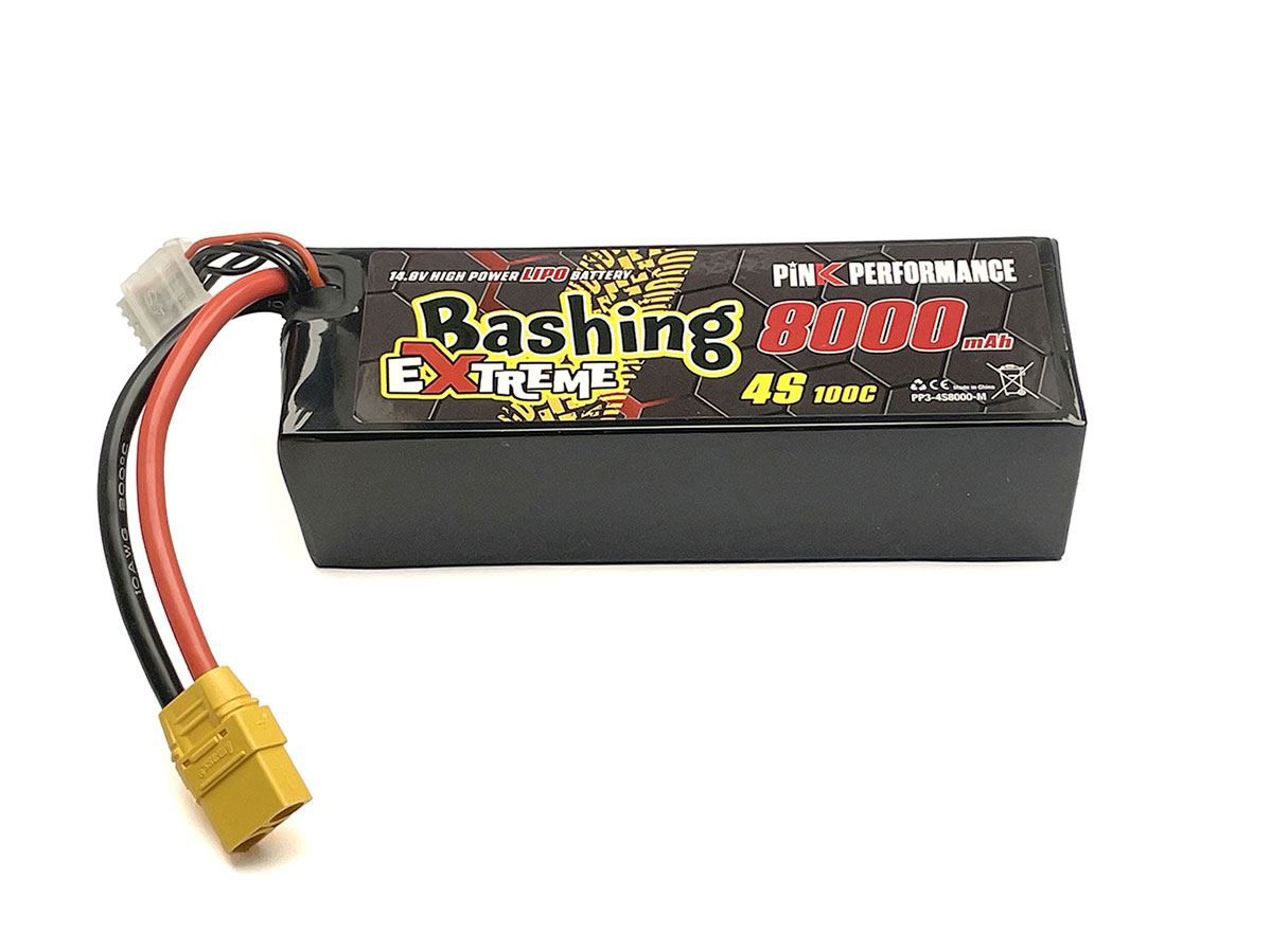 Pink Extreme Bashing Lipo 4S 14.8V-8000-100C Multi 157X53X42Mm 760G