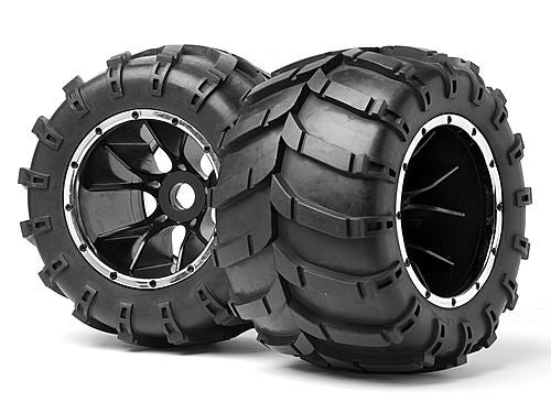 Maverick Mounted Wheels And Tyres 2 Pcs (Blackout Mt) (MV24107)