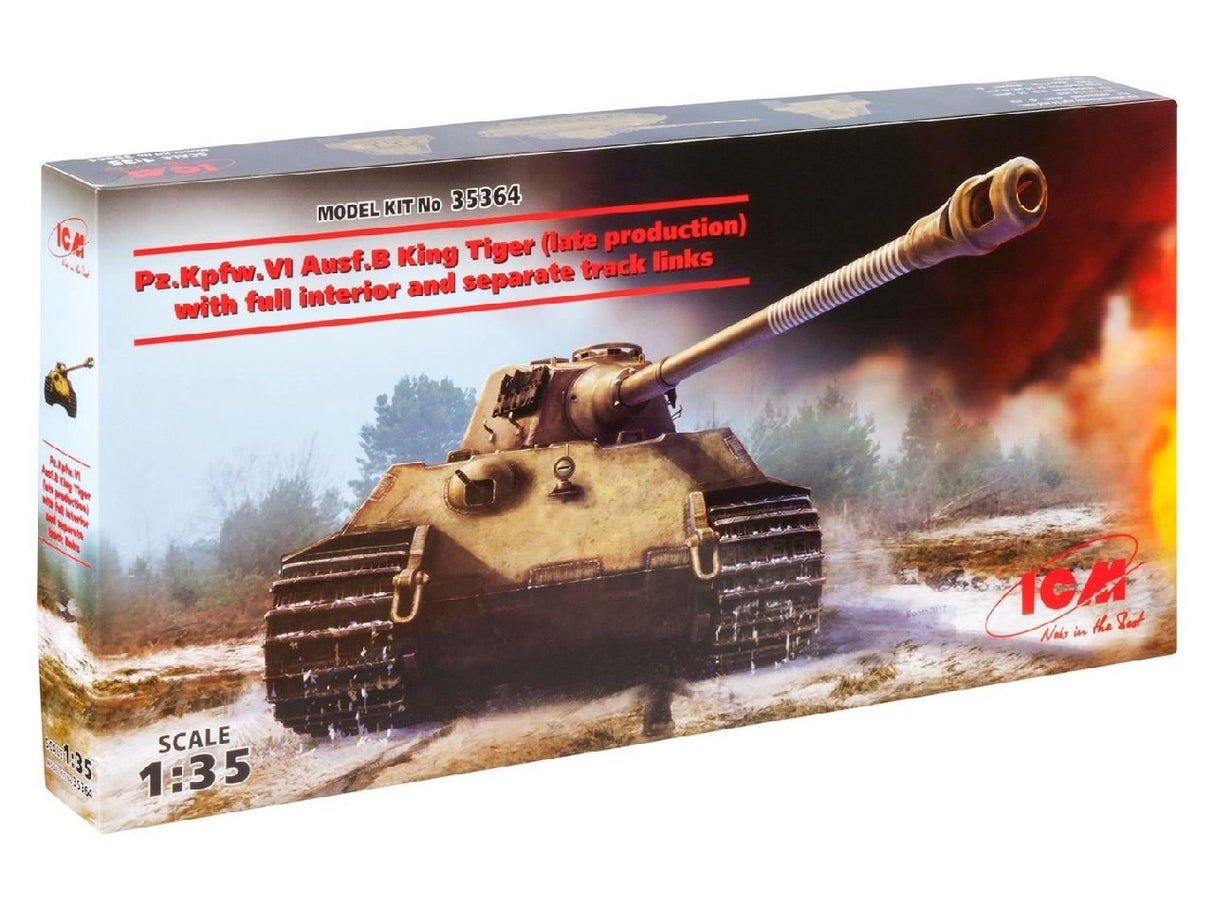 Icm Pz.Kpfw.Vi Ausf.B King Tiger (Late Production) With Full Interior, Wwii German Heavy Tank
