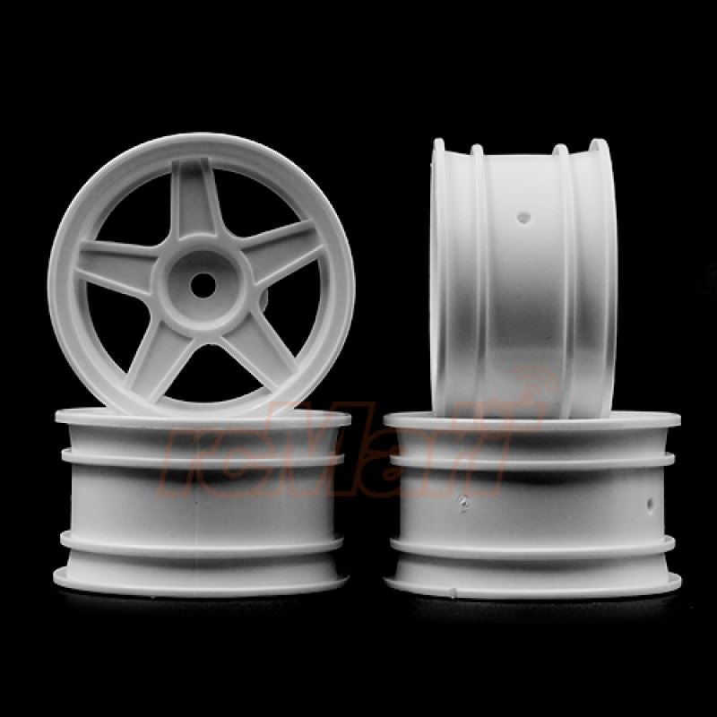 Yeah Racing 1/10 5 Spoke Mini Rims White 4pcs