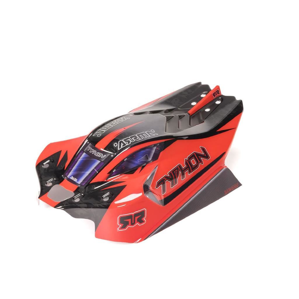 Arrma 1/8 Clipless Painted Decaled Body, Black: Typhon 4X4