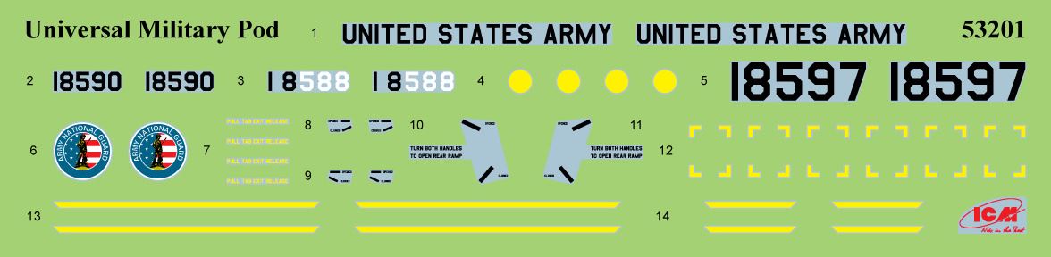 Icm Universal Military Pod With M8A1 U.S. Landing Mat