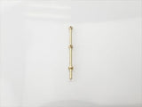 RACTIVE 2 Hole Capping Rail Stanchion, Brass 20mm