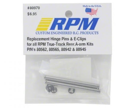 RPM T/E-Maxx True-Track Hinge Pins Replacement(2)(4 E-Clips)