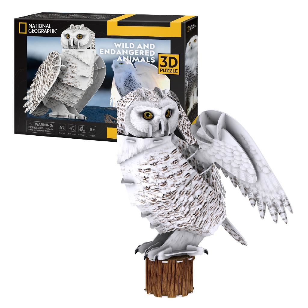 Cubicfun Snowy Owl (62 Pieces)