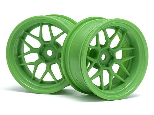 HPI Tech 7 Wheel Green 52X26X+9mm Offset (2Pcs)