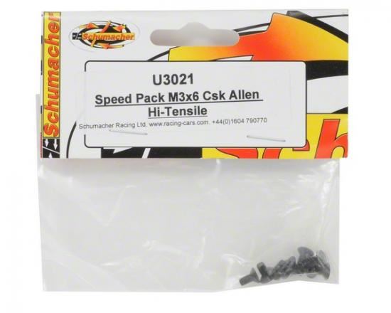 Schumacher Speed Pack - M3x6 Csk Allen Hi-T