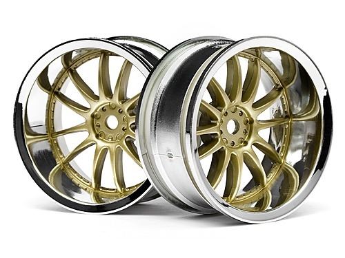 HPI Work Xsa 02C Wheel 26mm Chrome/Gold (9mm Offset)