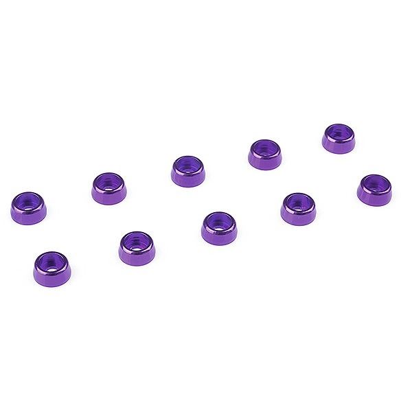 Corally Aluminium Washer For M2 Socket Head Screws Od=6mm Purple 10Pcs