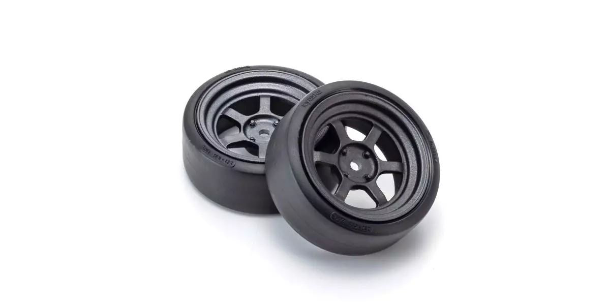 Kyosho Fazer Fzd2 1:10 Pre-Glued D-Tyres Rays Te37V Wheel (2)