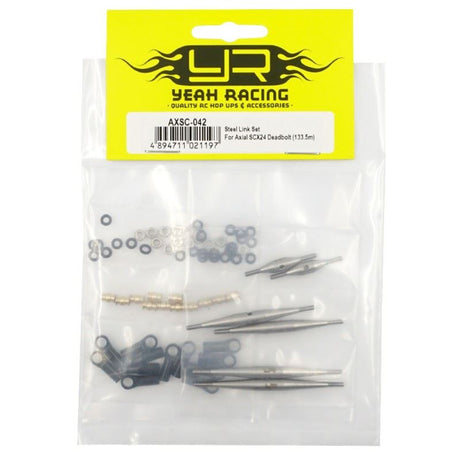 Yeah Racing 133.5mm Wheelbase Steel Link Set For Axial SCX24 Deadbolt